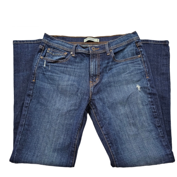 Levi's 505 Straight Leg Distressed Blue Jeans - Picture 1 of 15